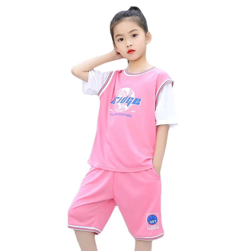 

Toddler Girl Summer Clothes Sport Style Casual Kids Suit Unisex 2T 6T 12T Girls Clothing Set New Basketball Sets Girls Boys