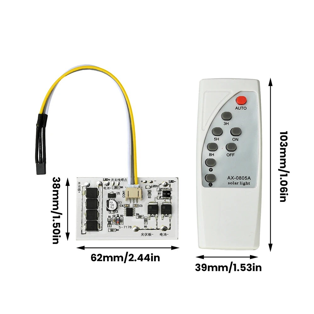 Regolatore per Lampione Solare 3.2-7.4V Multi-Voltaggio, Dimmerazione Continua, Dimensioni Ridotte Facile da Incorporare, Cablaggio Semplice - immagine 6