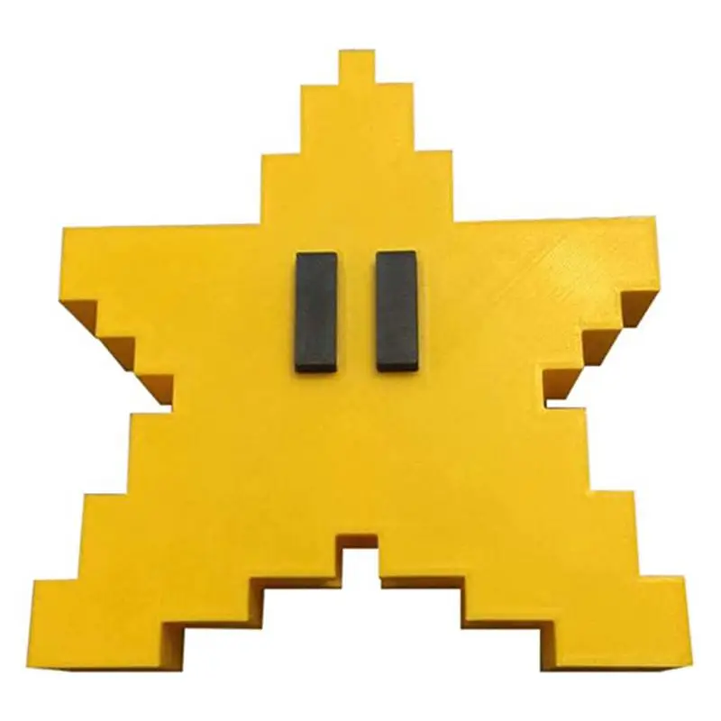 3D Pixel Star Christmas Tree Topper Classic Game Super Marioes Bro Star Ornament Per La Decorazione Dell'Albero Di Natale Regalo Di Natale Per Le Vaca