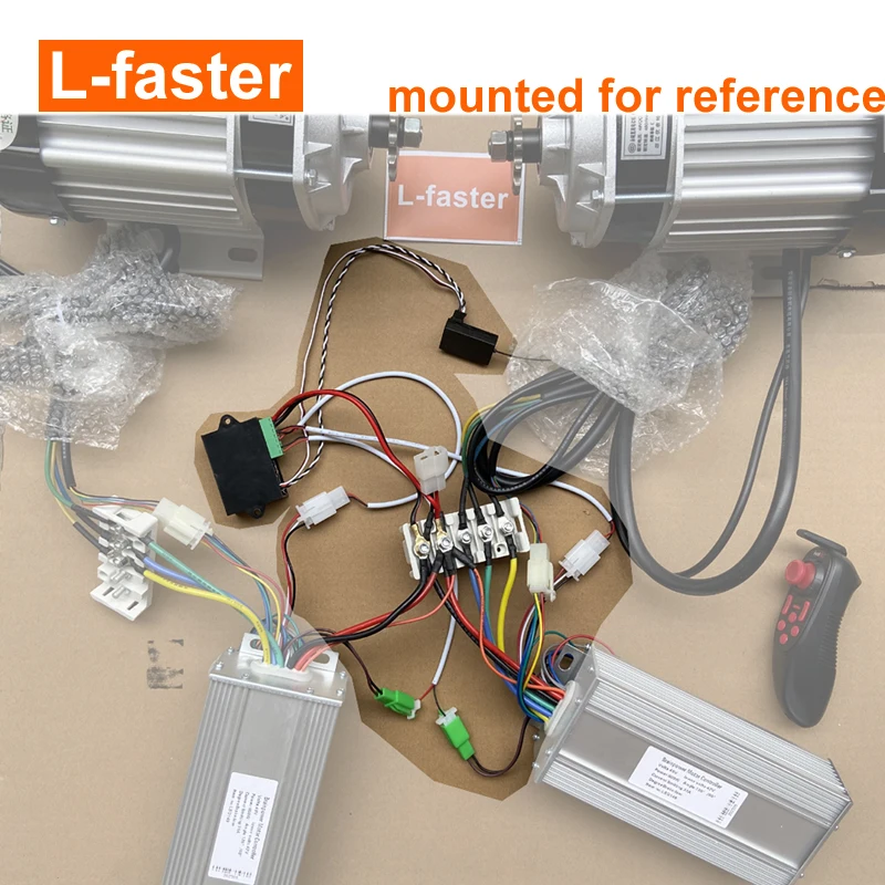Ebike Remote Controller Wireless Remote Joystick With 2WD Throttle Signal Converter Turn Left Right For Dual Drive Electrical Cart Trolley Bike Motor