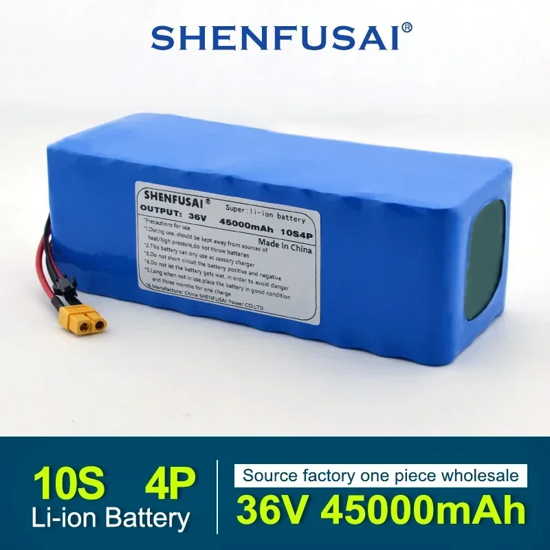 

18650 lithium battery pack 10S4P 36V high-power battery 45000mAh