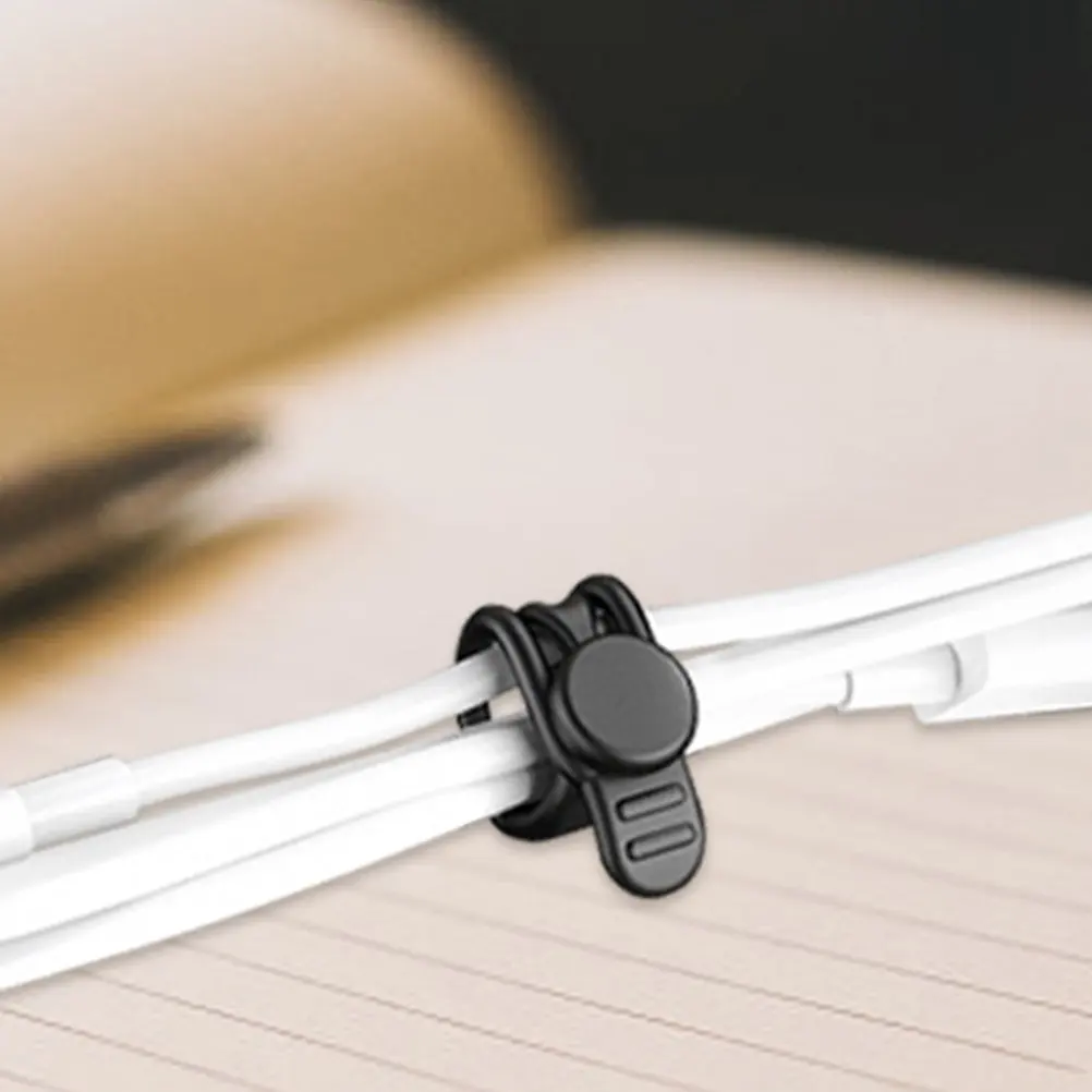 10Pcs 다기능 실리콘 케이블 관리 타이 USB 케이블용 재사용 가능한 코드 정리기 헤드폰 와이어 홈 오피스