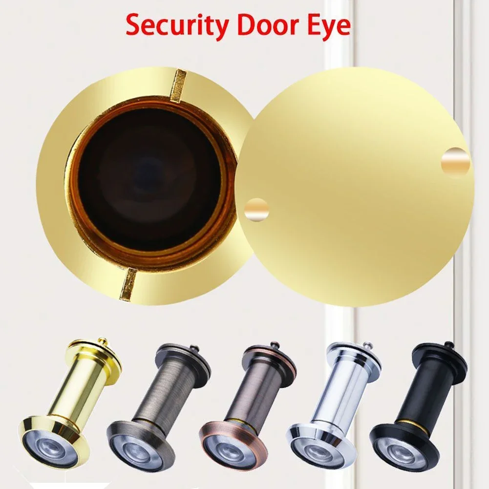 Description Picture 2 of itemDoor Viewer 200 Degree Wide Angle Peephole Security Door Viewers With Privacy Cover Adjustable Glass Lens Furniture Hardware