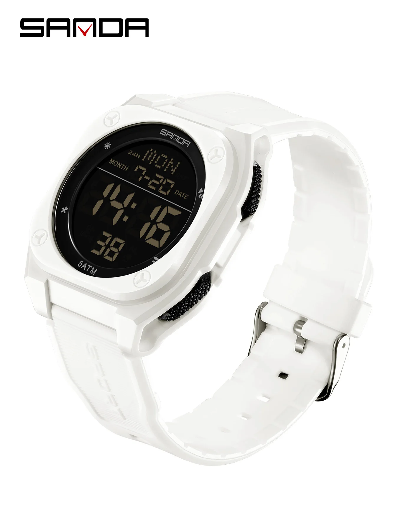 Waterproof Men's Digital Sports Watch with LED Display & Alarm Clock