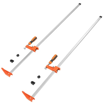 SucceBuy Bar Clamps for Woodworking F Clamp 2-Pack 36" Clamp/Spreader 600 lbs Load 2-Pack 50" Parallel Clamp Set 1100 lbs Load 1