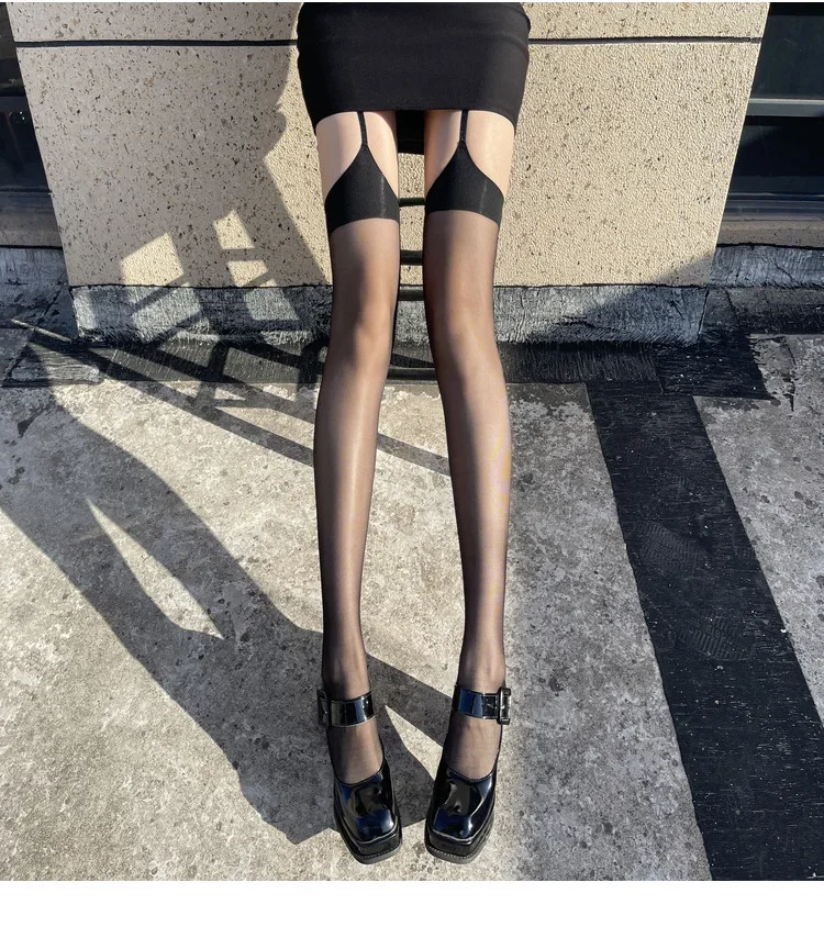 Punk Sexy Strumpfhosen Frauen Mesh Fishnet Strümpfe Club Party Super Elastische Strumpfhosen Hosenträger Calcetines Anti-Verhaken Aktien – Detail 9