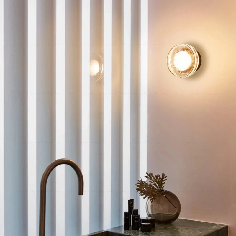 Simple Modern Bedroom Decor Bedside LED Wall Mounted Lamp Nordic Personality Acrylic Lampshade Sconces Entrance Ceiling Lights