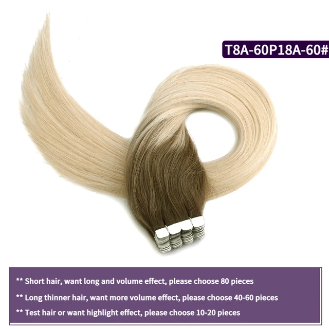 MW Mini Tape In Human Hair Extensions Natural Straight Hair Machine Remy Invisible Skin Weft Adhesive Glue On Hair 12