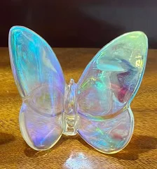 2021 Butterfly Wings Fluttering Glass Crystal Papillon Lucky Butterfly Glints Vibrantly with Bright Color Ornaments Home Decore 