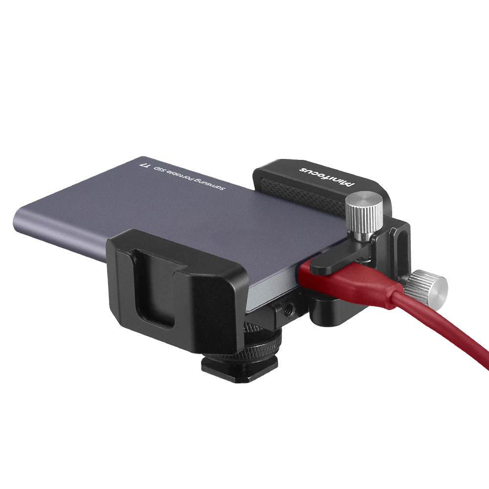 SSD Mount Bracket SSD Holder with Cold Shoe Cable Clamp for