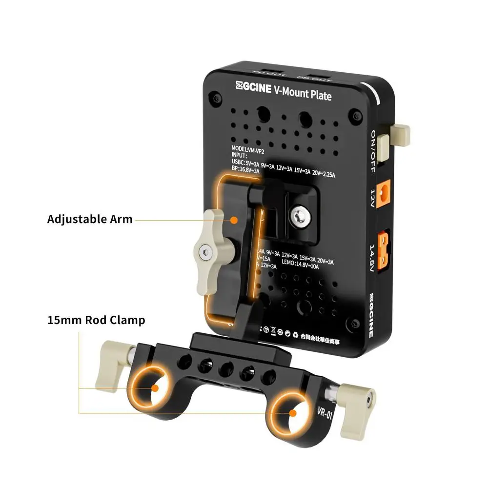 ZGCINE V Mount Battery Plate Kit VM-VP1 Kit1/VP1 Kit3/VP2 Kit1/VP2 KIT3,ZG battery plate kit.