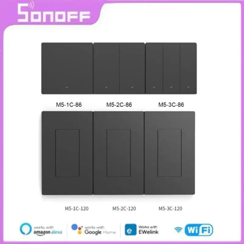 SONOFF M5 SwitchMan WiFi Switch eWeLink-Remote Smart House Wall Button 80/86/120 Type Switch Works With Alexa Google Home Alice smart switch smart switch module