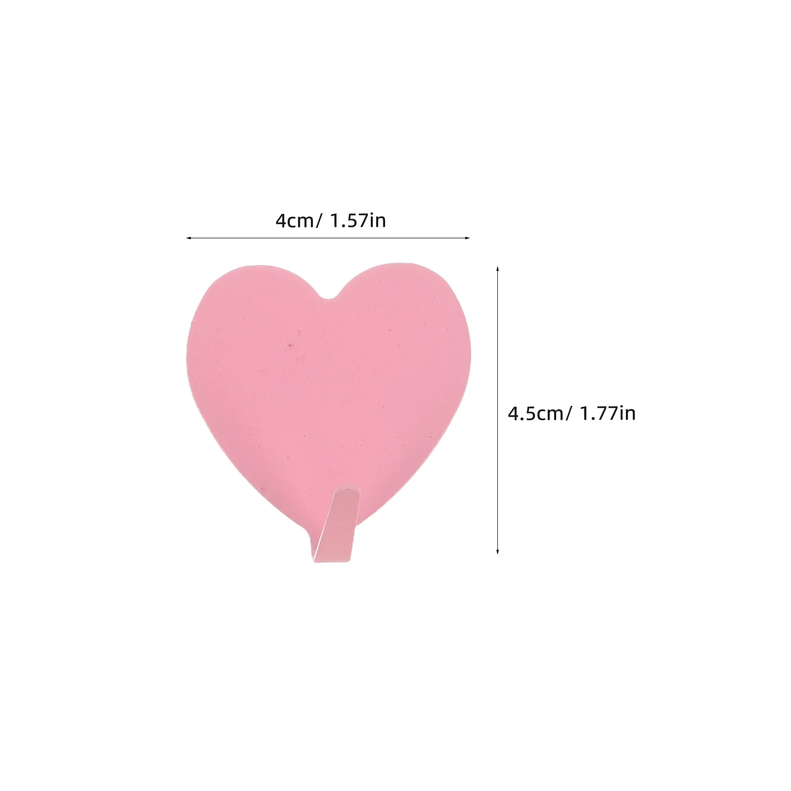 6 Pcs Heart Shaped Sticky Hook Hangers Hooks Purse Creative Key Holder Wall Coat Decor