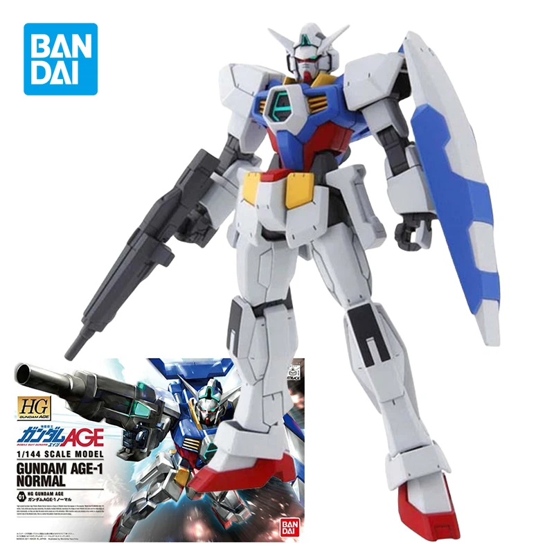 

Набор моделей Bandai Gundam HG, возраст 1, обычный мобильный костюм, Gunpla, экшн-фигурка Gundam, мобильный костюм, игрушки для мальчиков, подарок