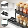 WORTHBUY Double Layer Seasoning Storage Rack Cabinet Spice Rack Pull-out Kitchen Storage Multifunctional Organizer Shelf 5