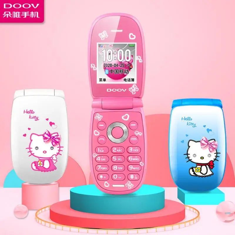 Sanrio-Flip-Phone-W88-Hellokitty-Super-Small-Mobile-Version-Personality-Mini-Cute-Mobile-Phone ...