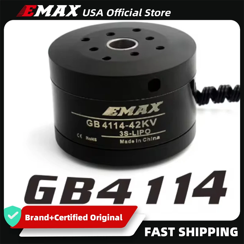 Официальный EMAX USA GB4114 Бесщеточный двигатель с полым валом 42KV 85T
