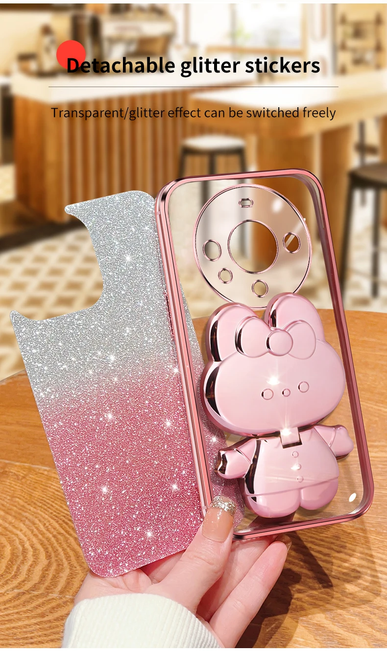 Coque de protection souple avec miroir de maquillage et paillettes pour Huawei Nova 10 Pro, 8, 11, 7, SE, 5 Pro, 3, 4, 5, 6, Nova9se_voghion.com