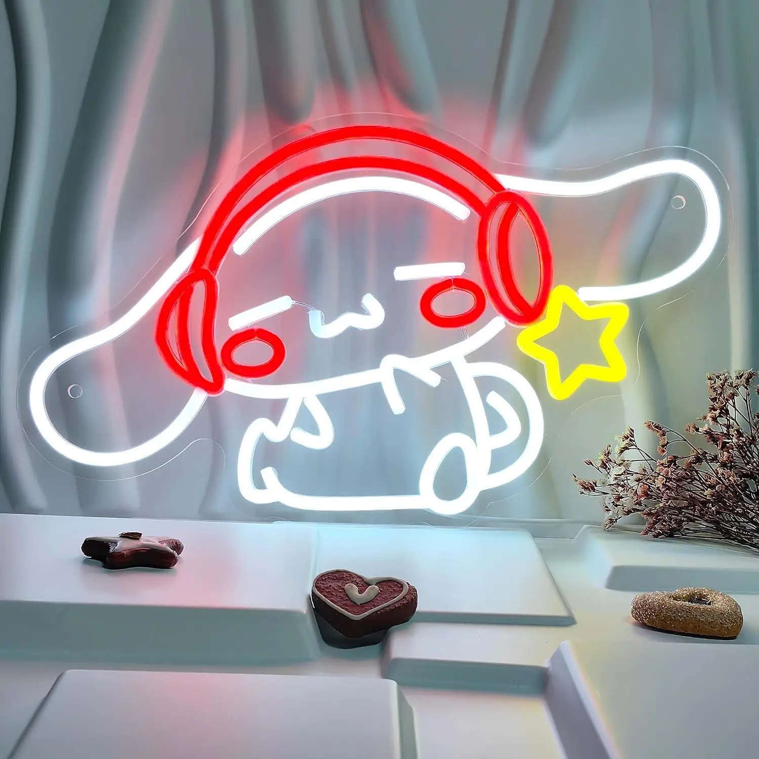 

CinnamoRoll Neon Sign Anime Neon Sign Janpanese Neon Light for Bedroom Game Room Livingroom Beauty Room Girly Room Decor for