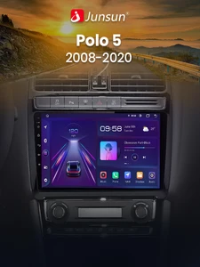 Junsun V1 AI Голосовое CarPlay Автомагнитола Магнитола Мультимедиа автомобиля для фольксваген поло седан 2008-2020 for VW Volkswagen POLO sedan Android auto 4G GPS трекер на.