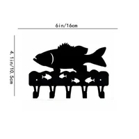Crochet 1pc Bass Fish Key Rack Hanger, Iron Wall Stickers Wall-mounted, Hooks, Key Holder, Key Hanger, Towel Rack, Coat Rack 2