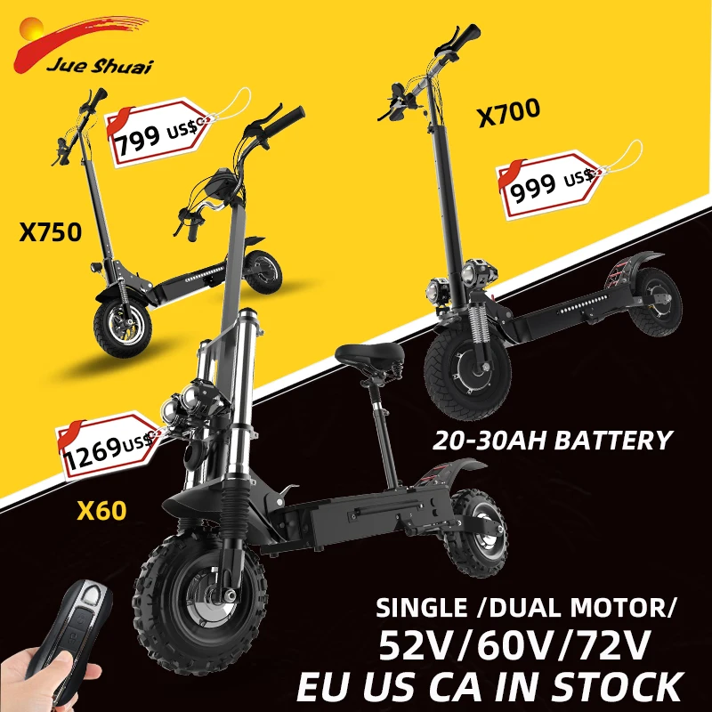 Electric Scooter for Adults 1300W/3200W/6000W S/Dual Motors 100KM