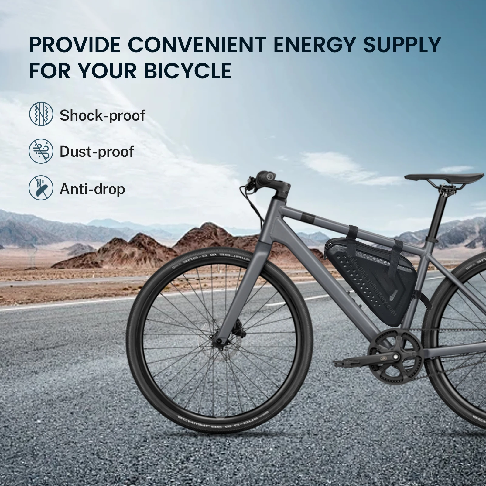 Batteria Ebike Piccolo Triangolo 36V 48V 52V 13Ah 15Ah 18Ah agli ioni di litio 18650 21700 Batteria Bici Elettrica per Motore 500W 750W 1000W - immagine 3