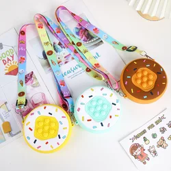 Pop It – sac messager pour femmes, porte monnaie, décompression, Anti Stress pour enfants Donuts. Kaway. Décompresser le jouet Soulagement du tdah 