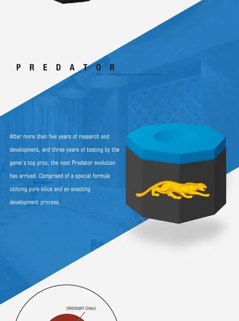 Gesso Per Biliardo Predator Blu - Confezione Da 5 Pezzi Per Stecche Da Biliardo Professionistiche - Foto 6