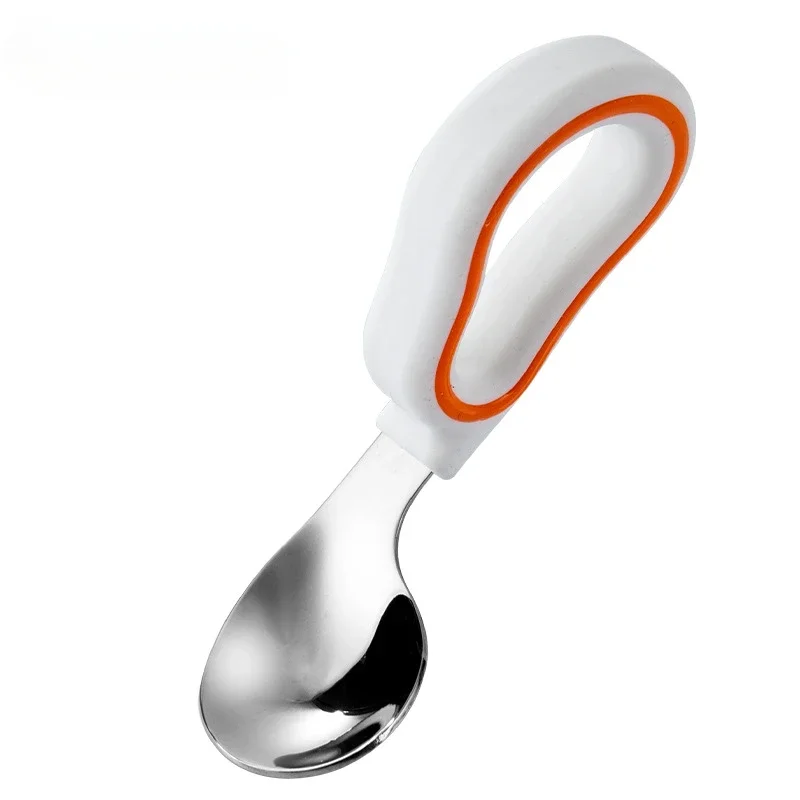 Silicone Feeding Spoon Silicone Cutlery Set Fork Spoon Set Baby Cutlery Baby Eating Training Soft Silicone Spoon Fork Cutlery Toddler Baby Feeding Utensils Cutlery Children Tableware Kids Fork Sets