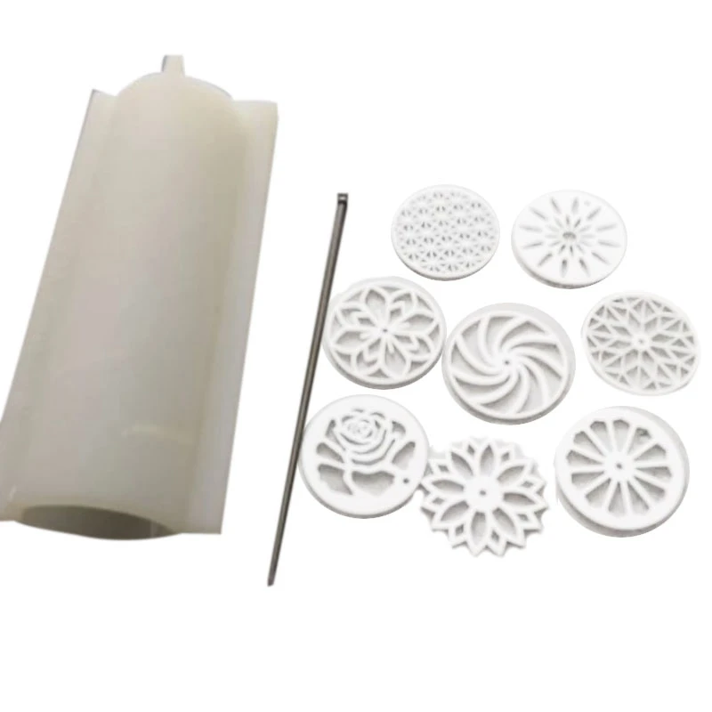 

Hot TOD-1Set Acrylic Pull Through Caleidoscope Soap Shaper 1000Ml Tube Silicone Soap Mold