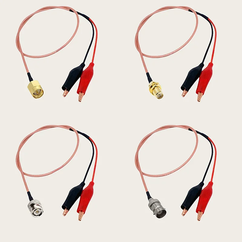 Cable De Prueba BNC A Cocodrilo 75 Ohmios 1.3m - Conector Coaxial Q9 Para Osciloscopio Y Videovigilancia