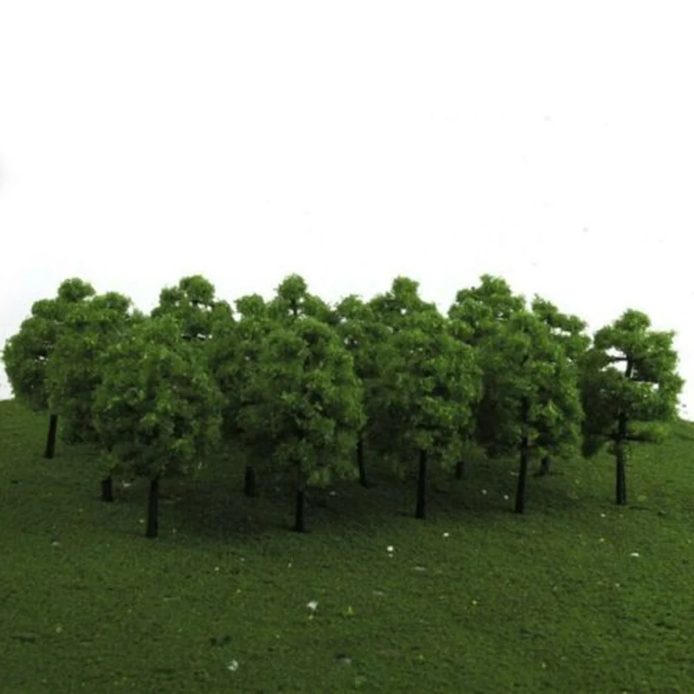 1:100 Model Boom Diy Versieren Groene Plastic Zandtafel Model 20 Stuks Sterk Gesimuleerde Micro Landschap Gloednieuw