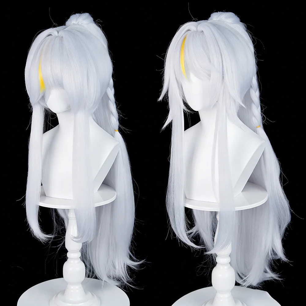 Genshin Impact-Inspired Long Ponytail Synthetic Wig for Cosplay Events