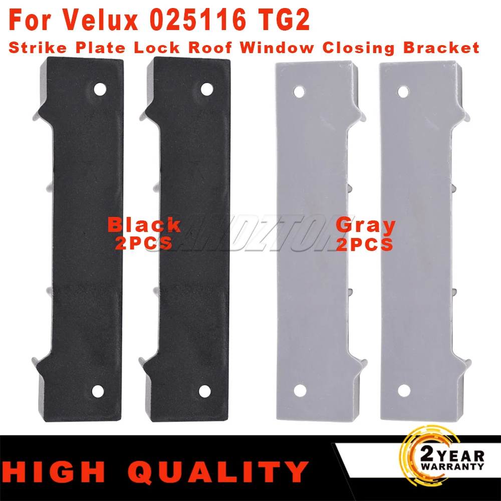 2 Pz Nero/Grigio/Bianco Strike Plate Lock Tetto Finestra Lucernario Staffa Di Chiusura Per Velux 025116 Tg2