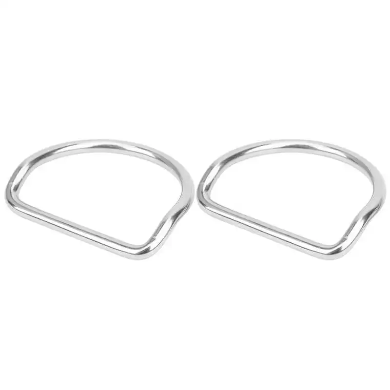 2Pcs Diving D Rings Webbing Harness Belt Retainer Weight Belt Retainer Stainless Steel Serrated Slide Keeper Diving Accessories scuba diving belt keeper