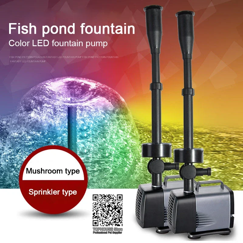 

LED fountain pump flashing light 40W/45W/75W/85W/100W submersible water pump fountain maker garden pool fish pond fountain pump