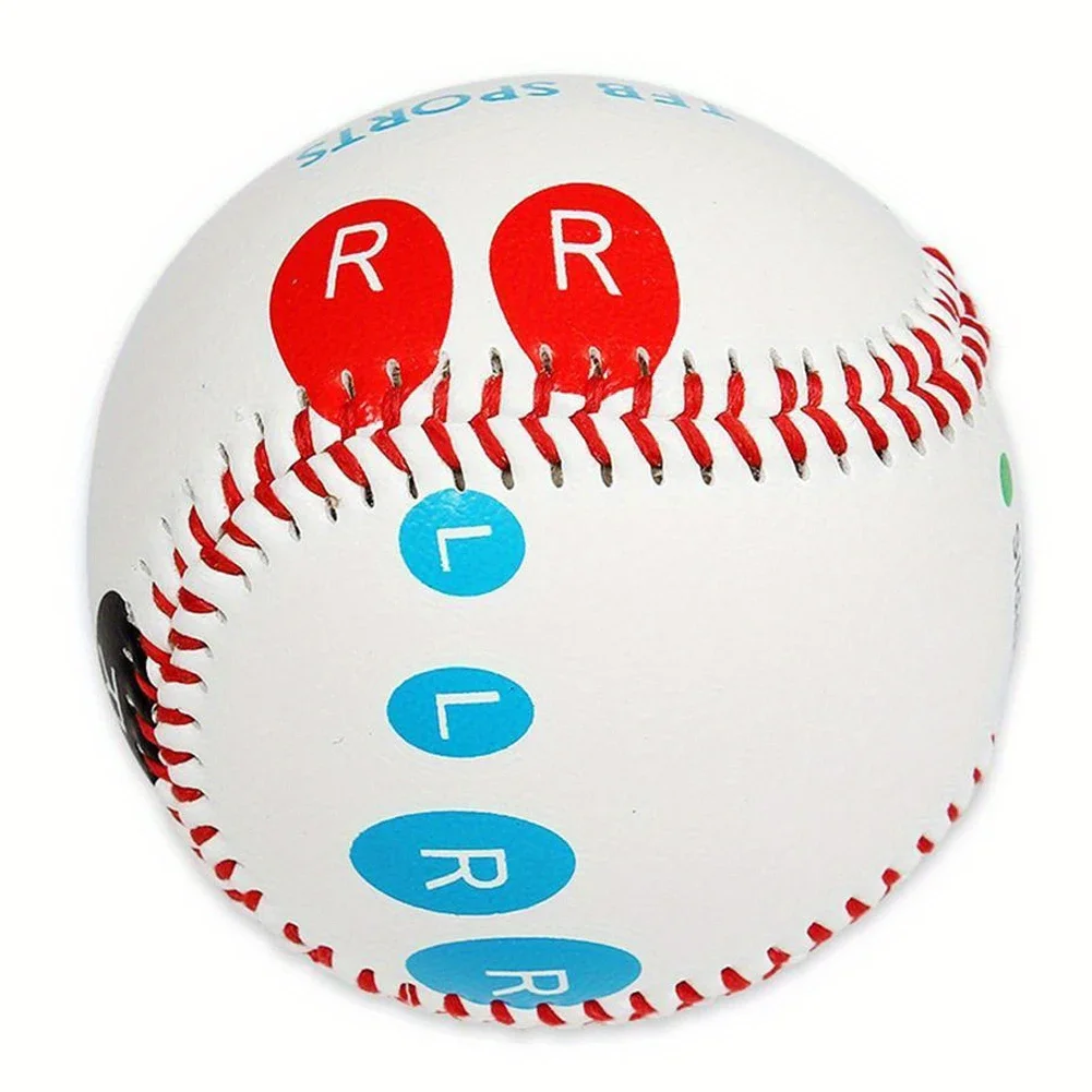 9 Inch Competition Training Baseball with Finger Placement Markers Outdoor Practice Baseball PVC for Adults Fans