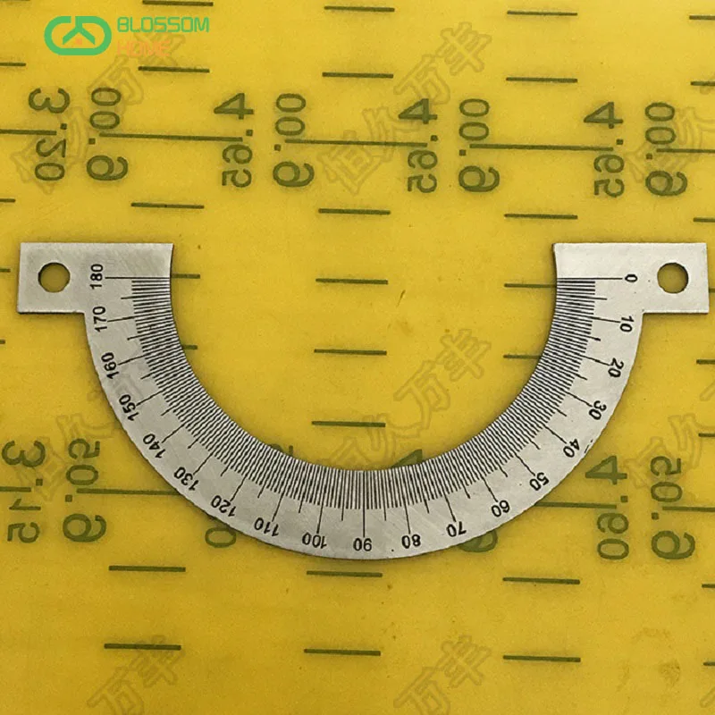 Outer Diameter 76mm Thickness 1mm 180 Degree Semi-Circular Dial With Positioning Hole Angle Plate Stainless Steel Angle Plate 2