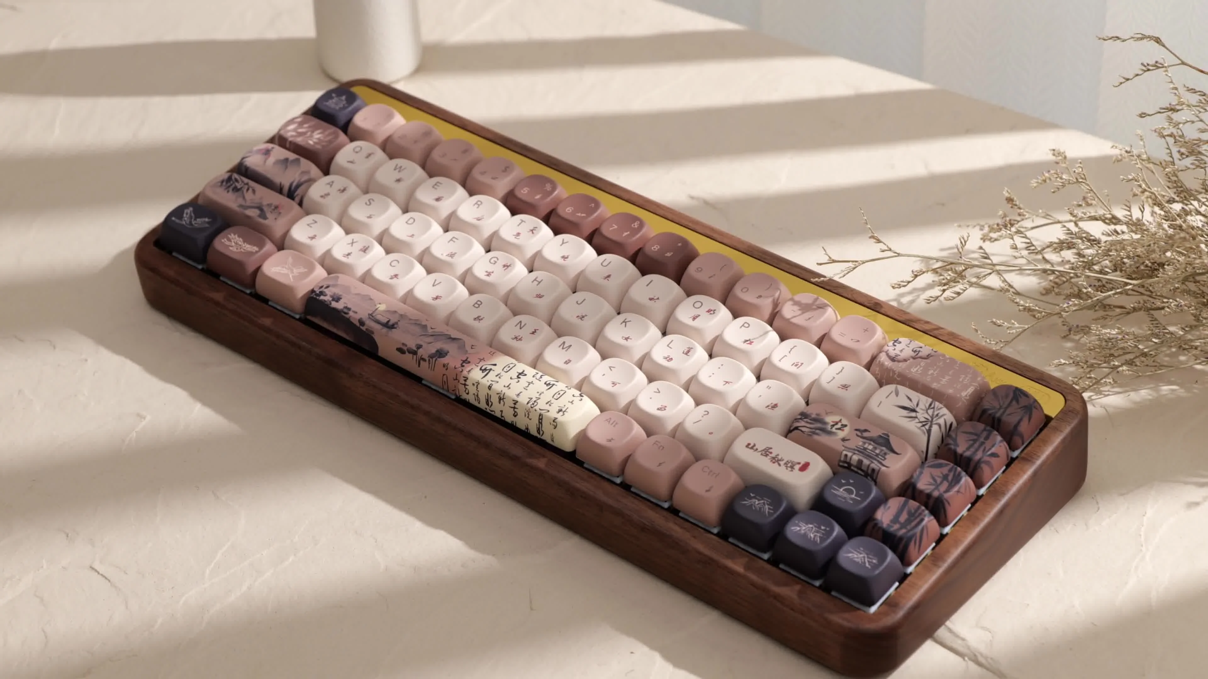 Akko MU01 Mountain Seclusion 木製メカニカルキーボード RGB ホット