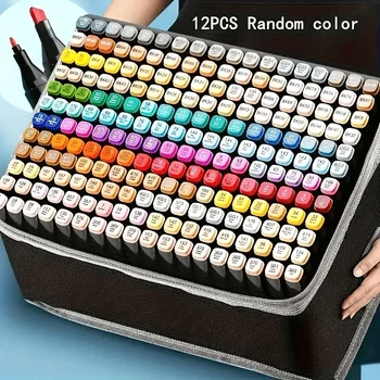 Pennarelli professionali per schizzi permanenti – Set colorato a doppia testa per illustrazioni artistiche e materiale scolastico 1