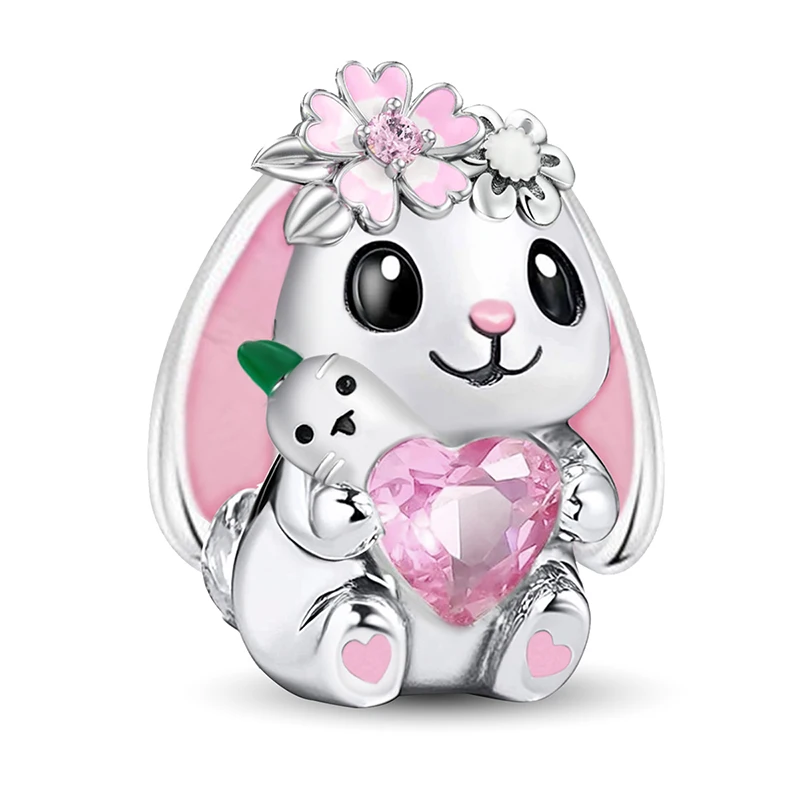 MyGiftHome 925 Sterling Silver Love Heart Charms