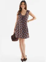 2026 Summer Retro Dress Vestidos French Dresses For Ladies Woman Fresh Sweet Loose Sleeveless Polka Dots Pleated Trendy Fashion