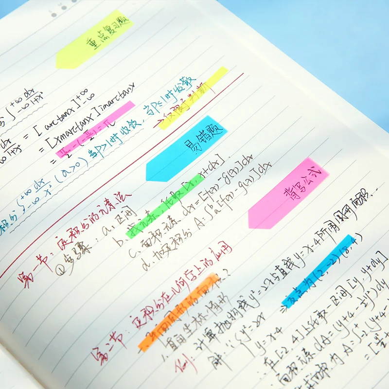 1pcs Fluorescent Color Sticky Notes PET Translucence Memo Pad Adhesive Planner Diary Stickers Office Index Post School F7059 6