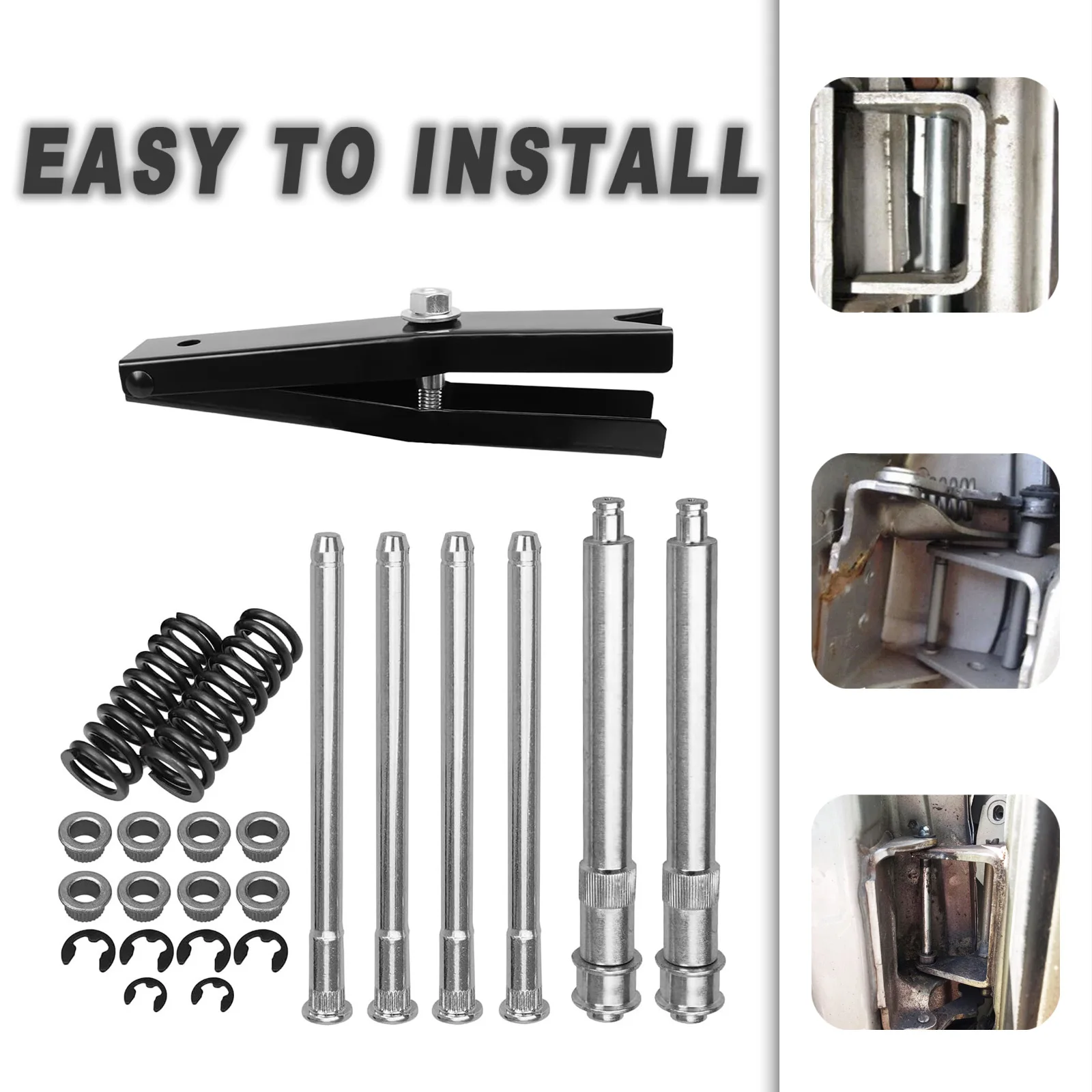 Chevrolet C1500 Door Hinge Repair Kit - Front Door Hinge Pins & Bushings For 1988-1999 Models