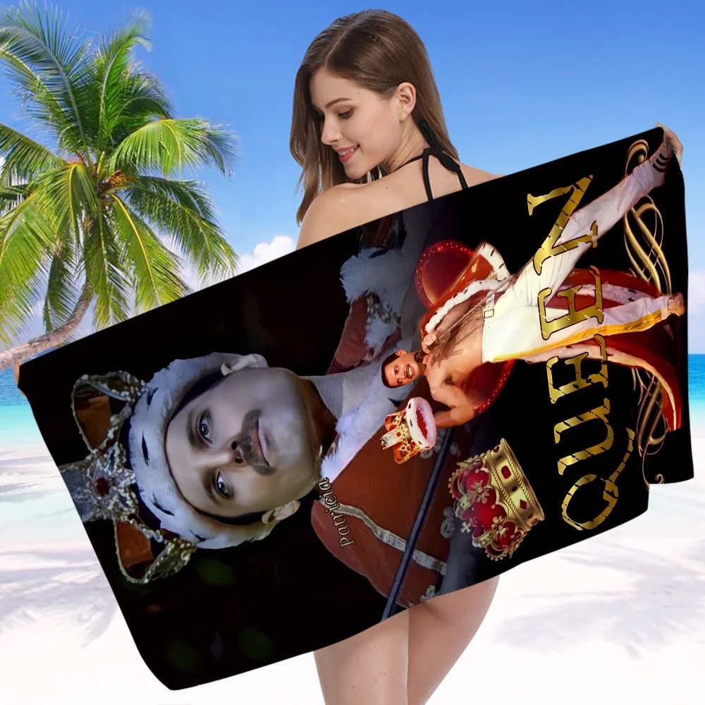 The Famous Band Queen Band Freddie Mercury Beach Towel For Kids Personalized Bath Towel Pool Vacation Gift Picnic Towel Gift 6