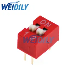 5PCS Slide Type Switch Module 2.54mm 2 Position Way DIP Red Pitch NEW