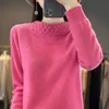 2024 Autumn/Winter Cashmere Sweater Women's Knitted Sweater Long sleeved Pullover Clothing Cashmere Pullover 4