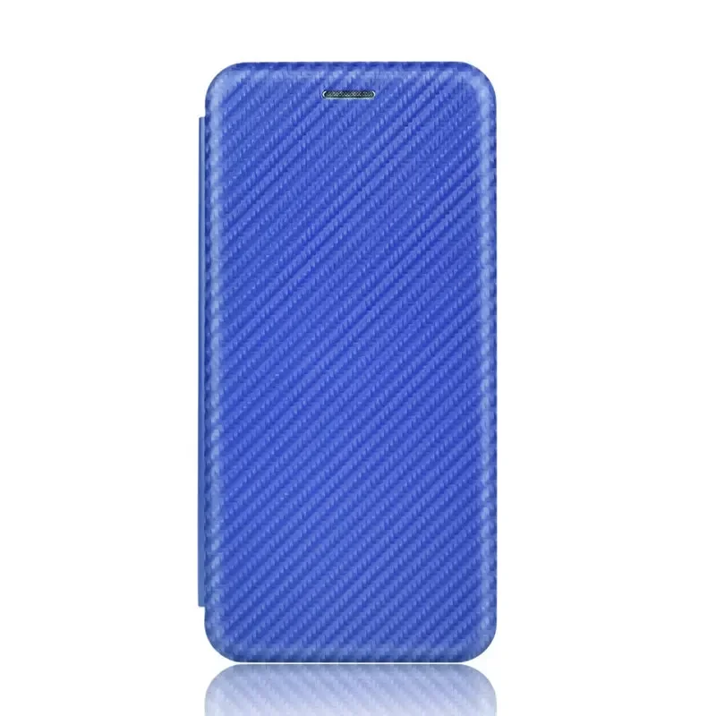 Luxury Carbon Fiber Leather Flip Case with Magnetic Closure - Full Cover Phone Bag