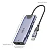 Llano USB C Hub, 5 in 1 USB C Hub Multiport Adapter W/Migabit Ethernet, 100W PD, 3 USB 2.0 for Laptops PC 5